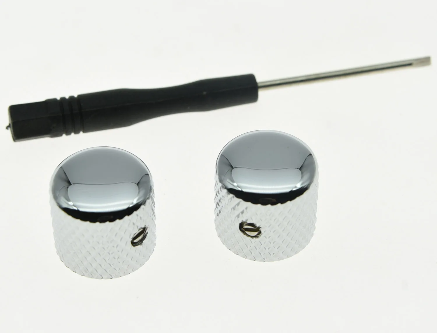 2 шт. хромированные металлические купольные ручки для гитары|dome knob|screw chromeknobs for