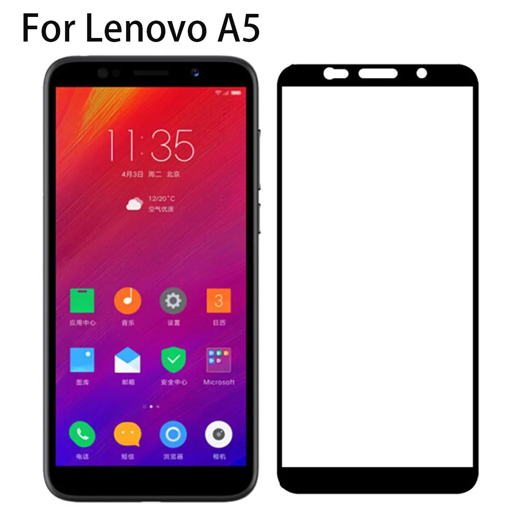 5D 9H полное покрытие черное закаленное стекло для lenovo K5 Play L38011 Прозрачный HD экран протектор для lenovo A5 L18011 защитная пленка