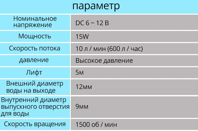 10 л/мин пригодный для работы под водой под высоким давлением насос мини Электрический водяной насос 12 В 12 В ABS трехфазный небольшой насос для воды IP68 водонепроницаемый
