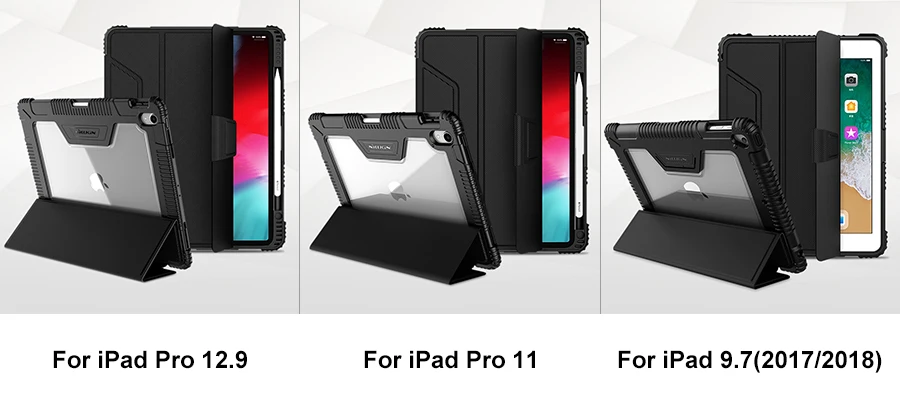 NILLKIN для iPad 9,7 Чехол для iPad Pro 11 Чехол для iPad Pro 12,9 умный флип-чехол Подарочная защита для экрана держатель карандаша