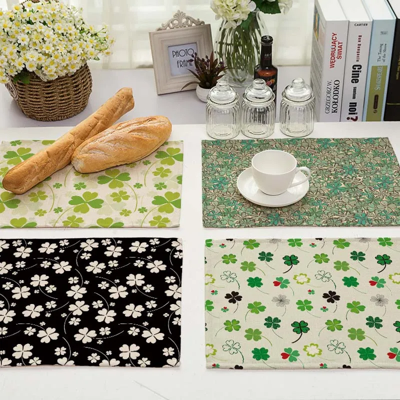 42*32 см столовых чаша Настольный коврик для столовой четыре листа клевера точка