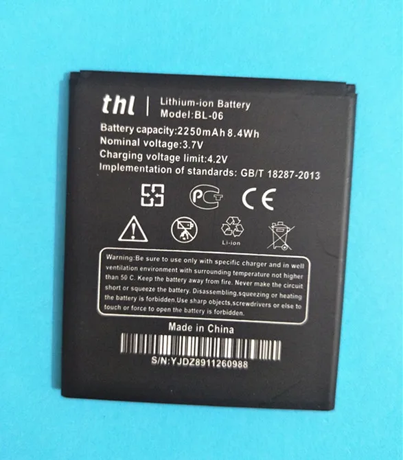 АЗК мобильный телефон Батарея BL 06 BL06 для THL T6 Pro T6S замена сотового телефона 2250 мА