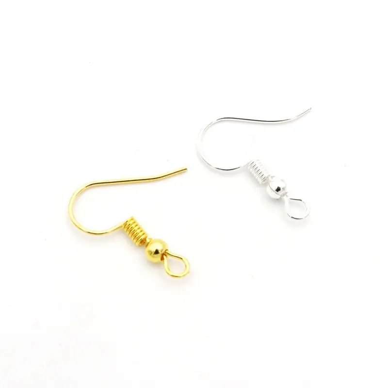 

100Pcs Mixed Gold Silver Color Hook Ear Wires Hooks Earrings For DIY jewelry Findings Components Ornament Accessories
