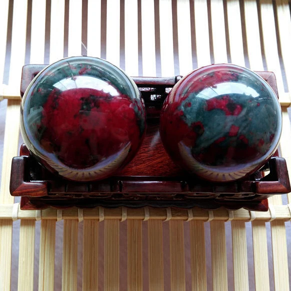 

Natural peach flower jade, handball, fitness ball