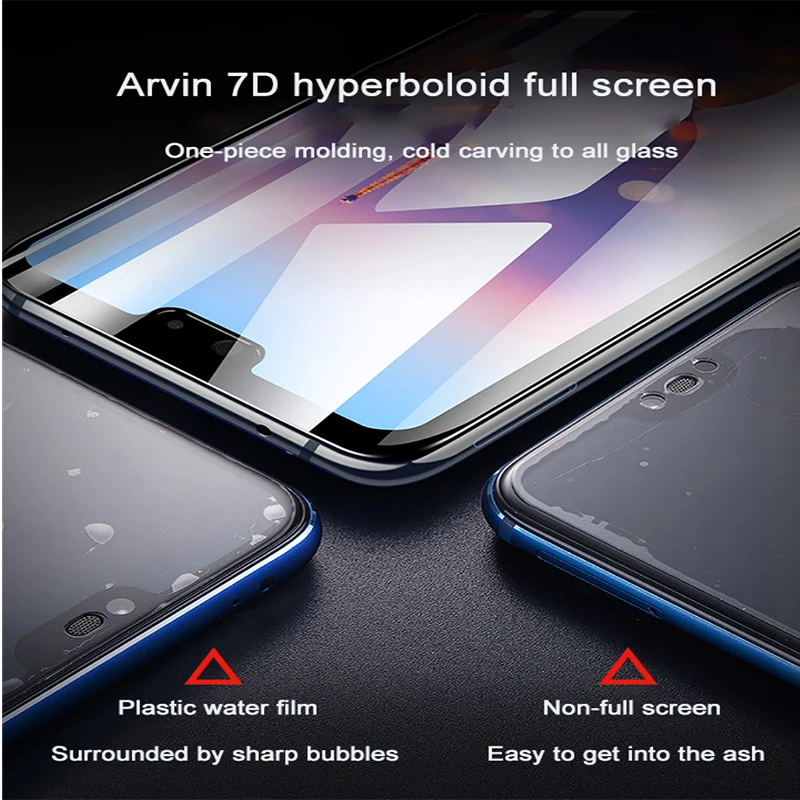 Полноэкранное закаленное стекло 7D для Huawei Mate 20 Lite P20 Pro Защитная пленка экрана 10 9