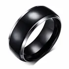 Мужское обручальное кольцо eamaor 8 мм в стиле панк из титановой стали 316 L из нержавеющей стали, черные модные украшения, аксессуары для свадебной вечеринки, подарок