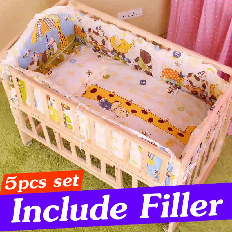 5 шт кровать для новорожденных Комплект детские постельные принадлежности