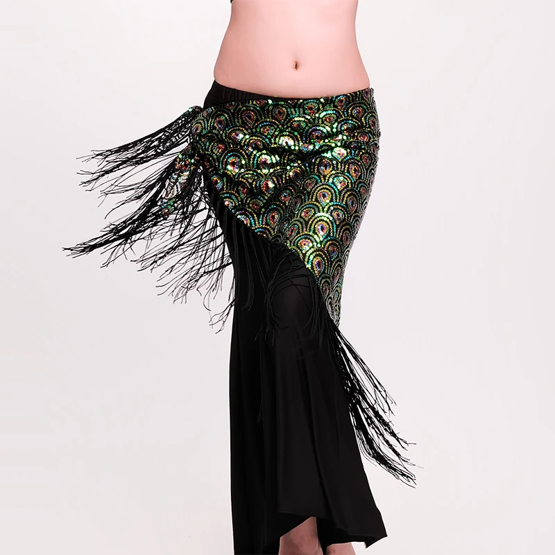 Женский набедренный платок с бахромой для танца живота