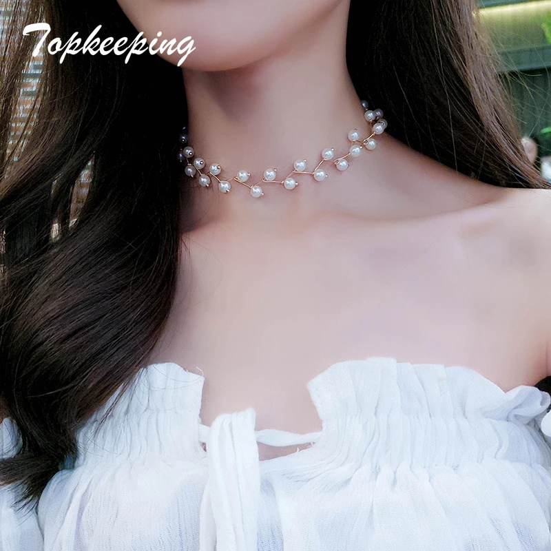 Topkeeping модное ювелирное изделие для женщин ожерелье женские короткие