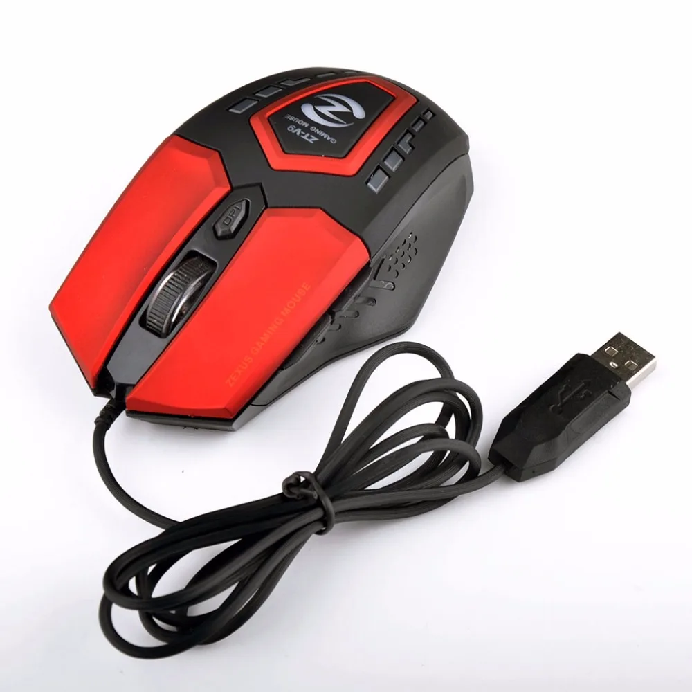 ZT-V9 Игровая Мышь Геймер Компьютер Mause 2400 ТОЧЕК/ДЮЙМ 6D USB Оптическая Датчик