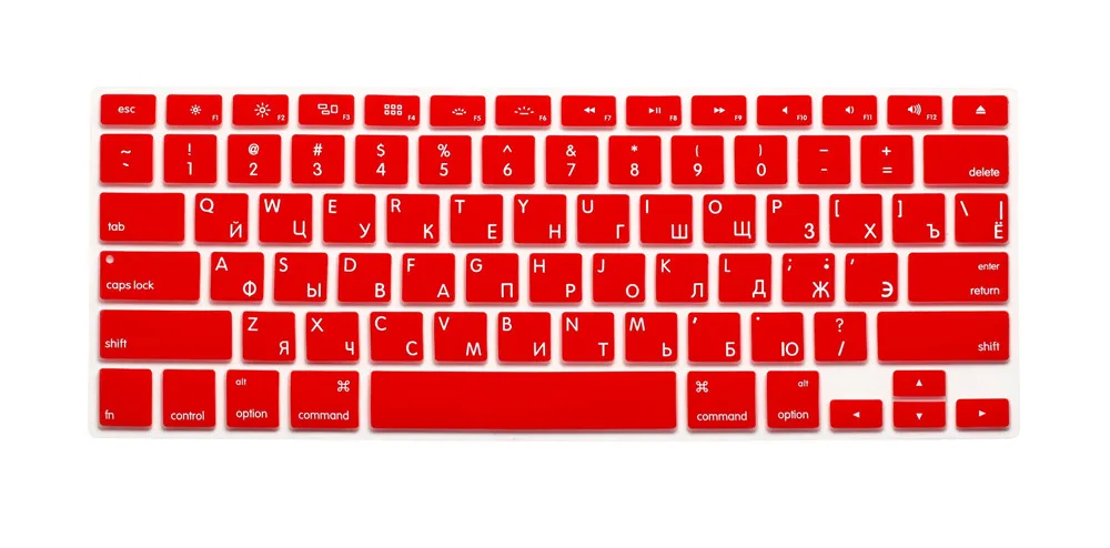 Чехол для клавиатуры с русскими буквами Macbook Air Pro Retina 13 15 17 дюймов чехлы ноутбуков