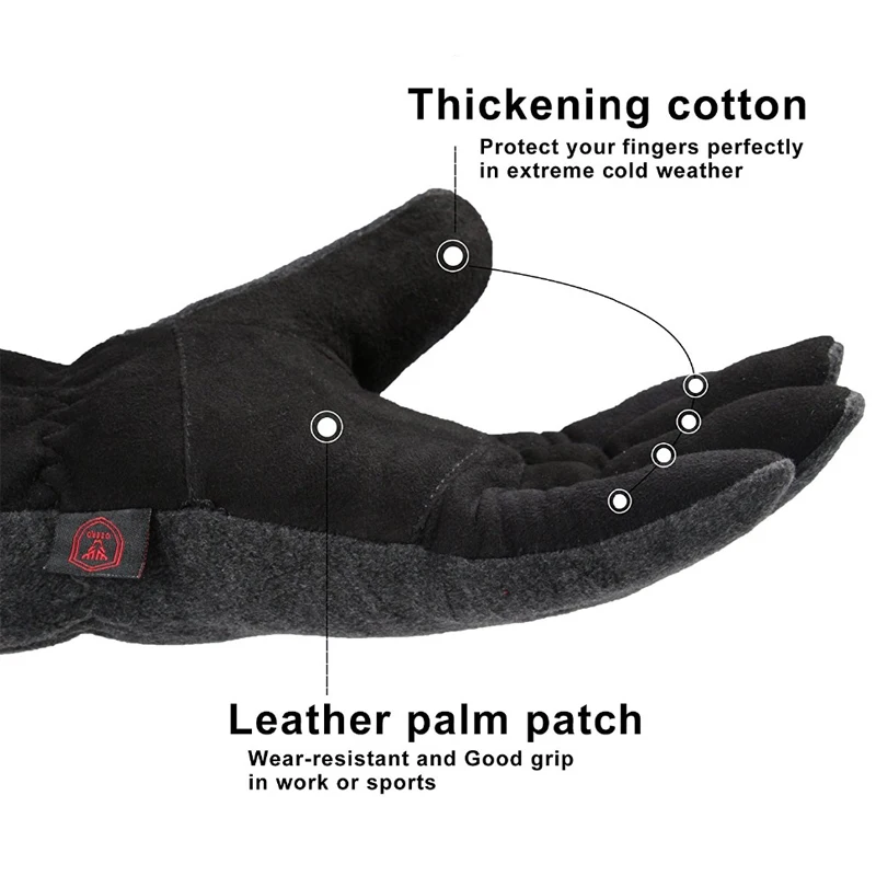 OZERO Winter Warm Motorcycle Gloves Genuine Deerskin outdoor sport Motocross Motorbike Riding Skiing Heated Cycling Moto | Автомобили и