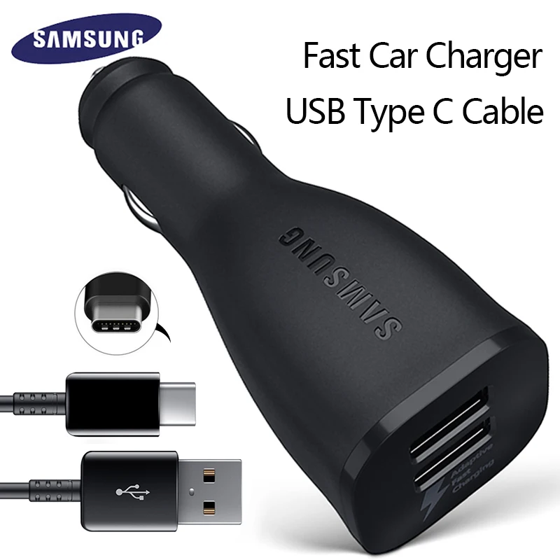 20 шт двойной USB порт быстрое зарядное устройство автомобильное зарядное устройство с кабелем type-C 9 V 1.67A быстрый адаптер для samsung S10 S9 S8