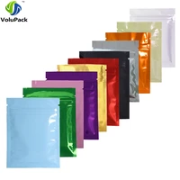 7 5x10cm3x4in 100pcslot glossy colors flat gift packing bags mini zip lock aluminum foil mylar retail package bag pouch