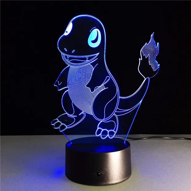 Светодиодный ночник POKEMON Umbreon PIKACHU EEVEE CHARMANDER SQUIRTLE, красочный светильник для кровати, осветительный светильник вечерние, атмосферный Декор