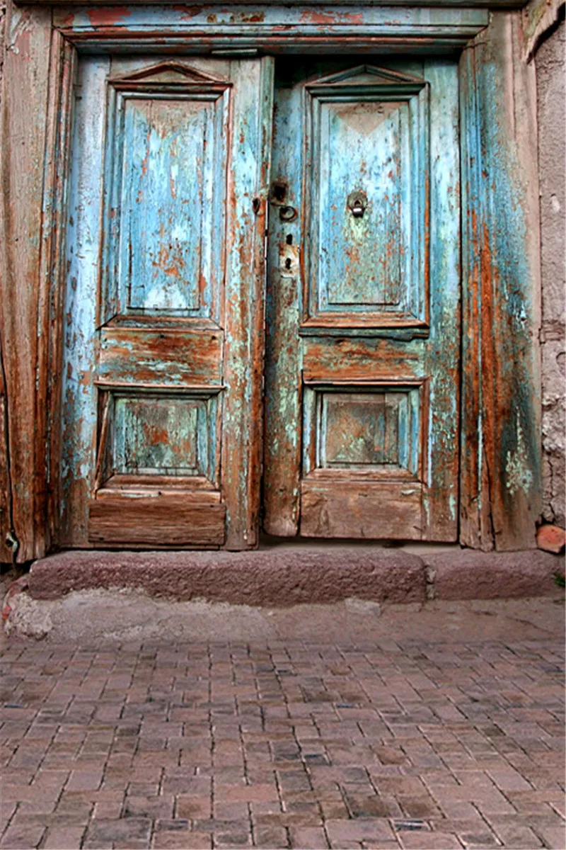 

Wooden Door Brick Road Old And Classic Photography Backdrop 5x7 For Photo Studio Real Camera Wedding Background For Photo Shoot