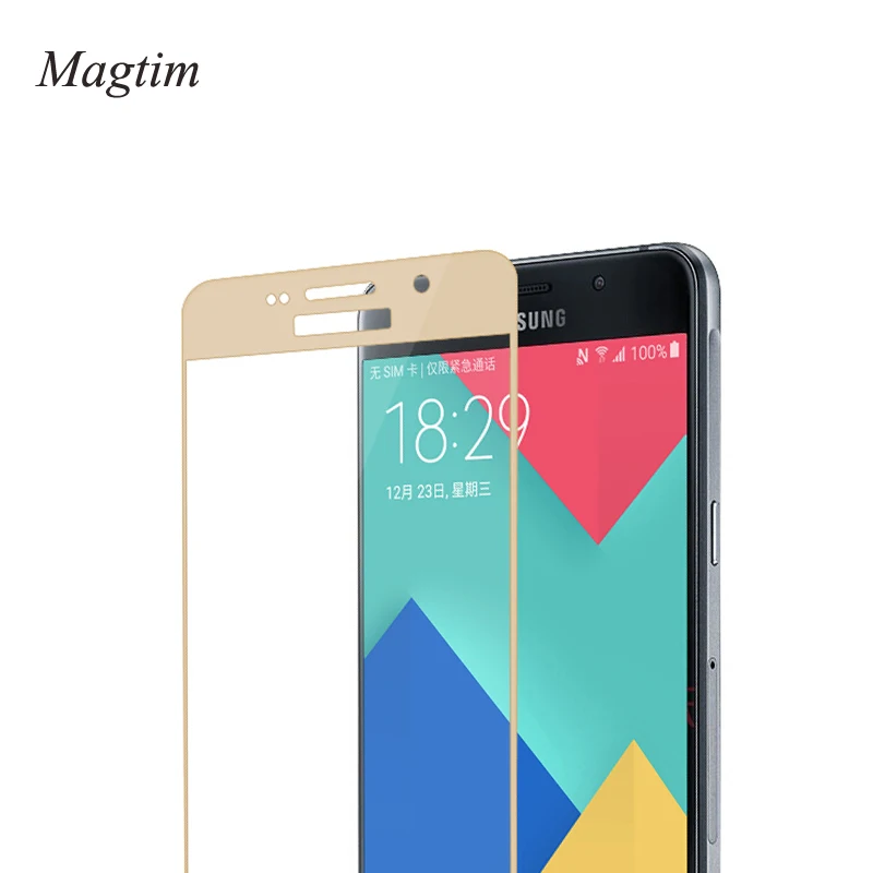 3D закаленное стекло пленка для Samsung Galaxy A7 A5 A3 2016 2017 полное покрытие защита экрана