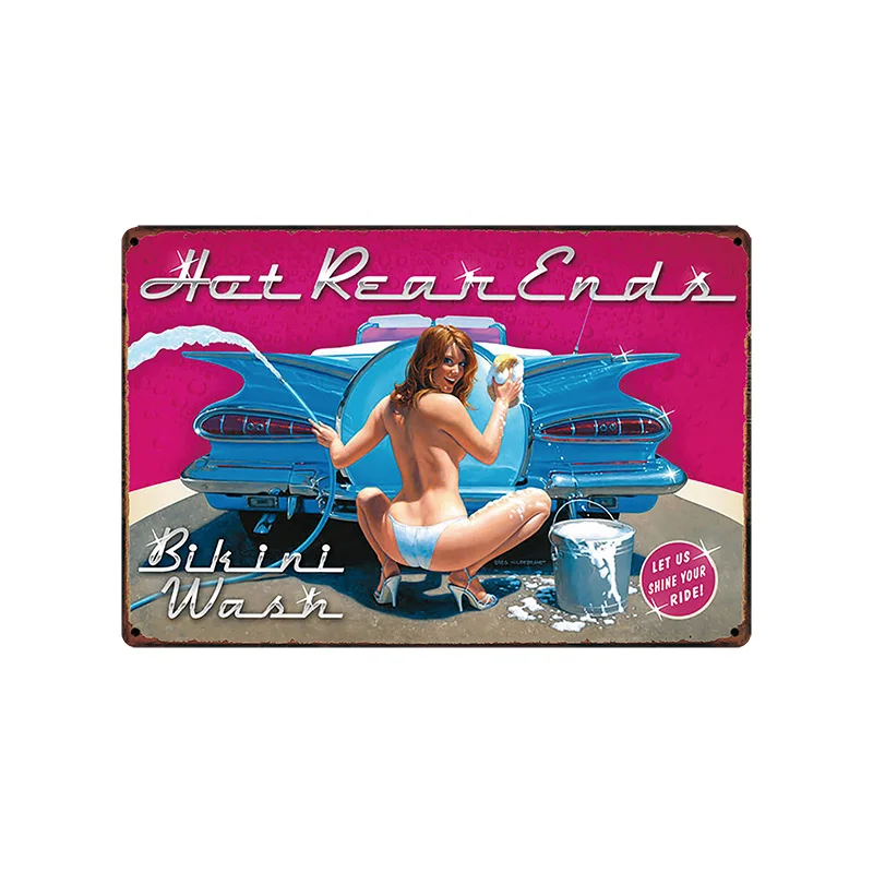 Pin Up Girl Garage табличка Оловянная табличка металлическая винтажная настенная паба Отель домашний Арт Декор Куадрос DU-1434 - Цвет: SA-6403