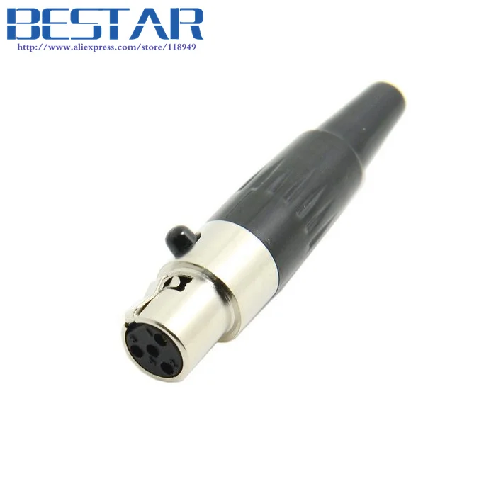 2 шт./лот 4 контактный гнездовой разъем Mini TA4F XLR аудио силовой микрофон припой в