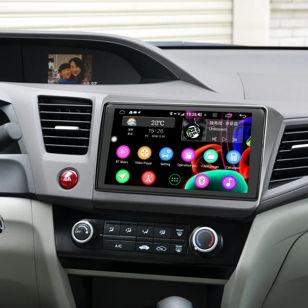 

Android Car Radio For Honda Civic 2012 2013 2014 2015 Head Unit 4G+ 64G ROM 9" Single 1 din IPS Screen with 4G Modem DSP Carplay
