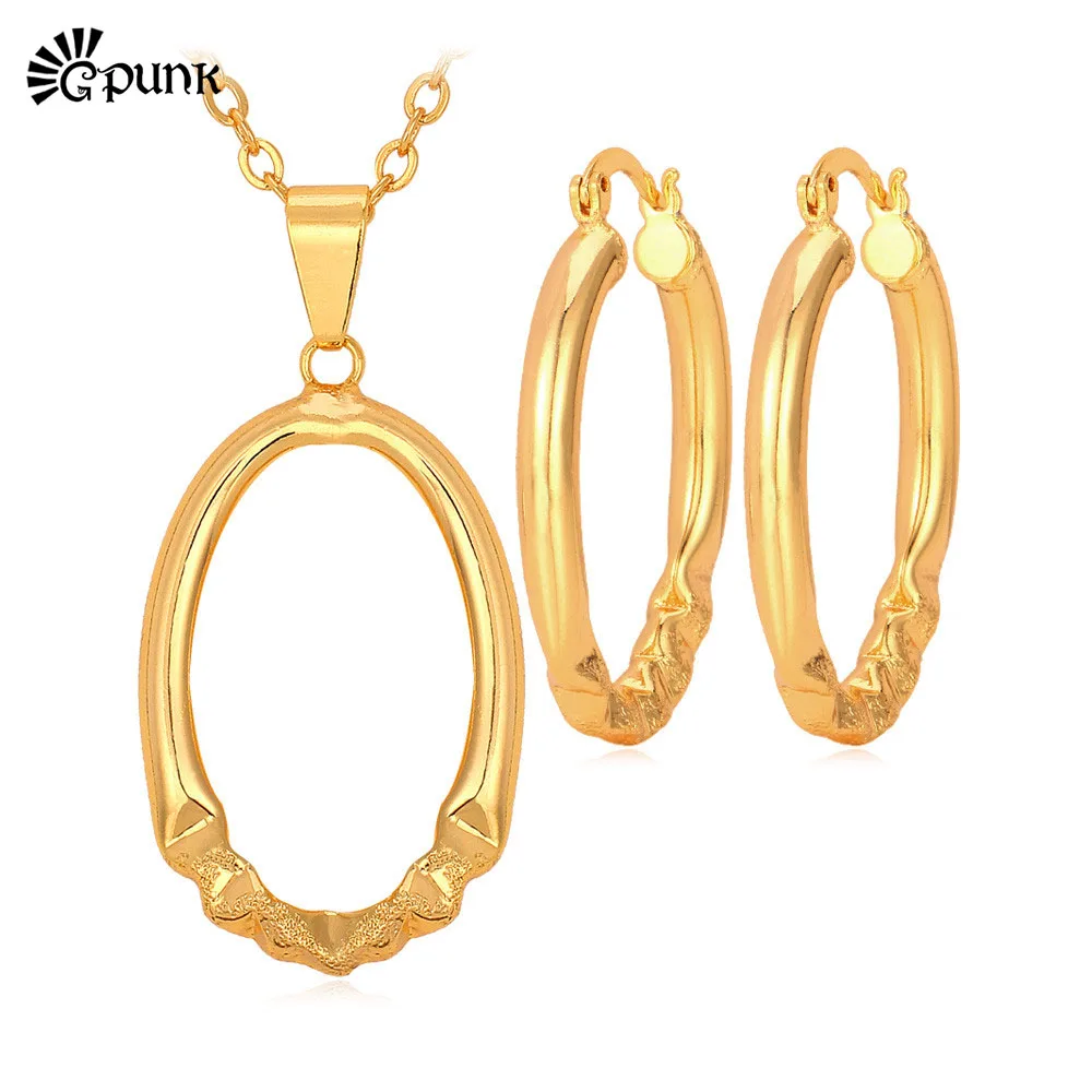 Женское Ожерелье и серьги Ювелирные наборы полые простой дизайн ювелирные