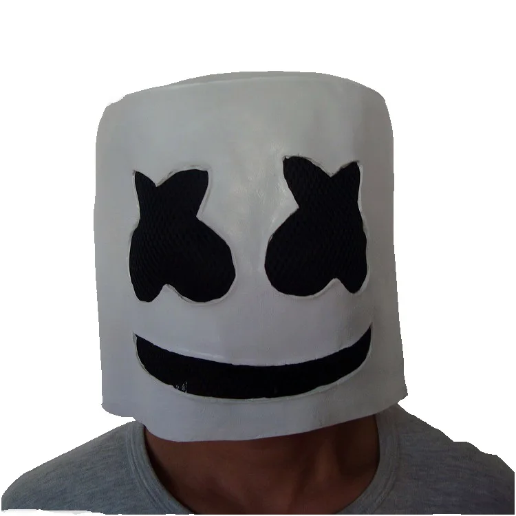 Электрические сланцы marshmallow DJ головные уборы marshmello Хэллоуин косплей хлопок конфеты маска живой Забавный Выпускной реквизит
