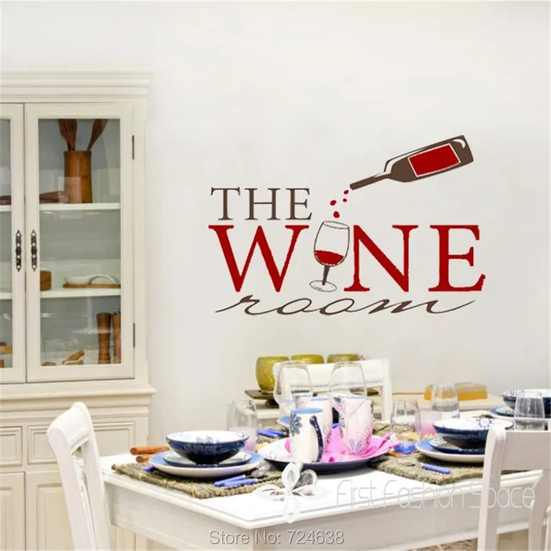 

Free Shipping The Wine Room Vinyl Wall Decal Wall Stickers Kitchen Decor