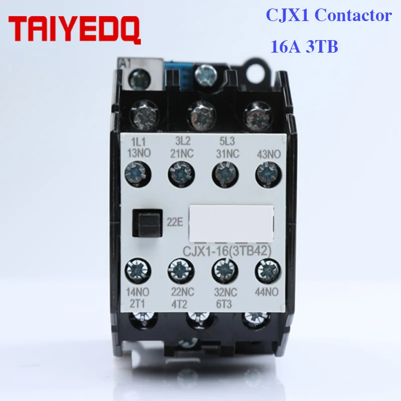 CJX1 16A AC магнитный контактор 16/22 3TB42 двигателя переменного тока 24V 220V 380V 2NO