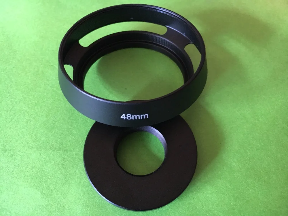

2 in 1 48mm Black Metal Lens Hood shade QL17 GIII R35 F2 E48/ R35 F2.8 E48/ R28 2.8 E48/R50 1.4 E48