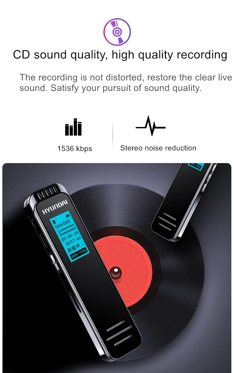 Lossless hifi мини Запись Профессиональный цифровой рекордер скрытый подслушивающий профессиональный HD шумоподавление карты рекордер