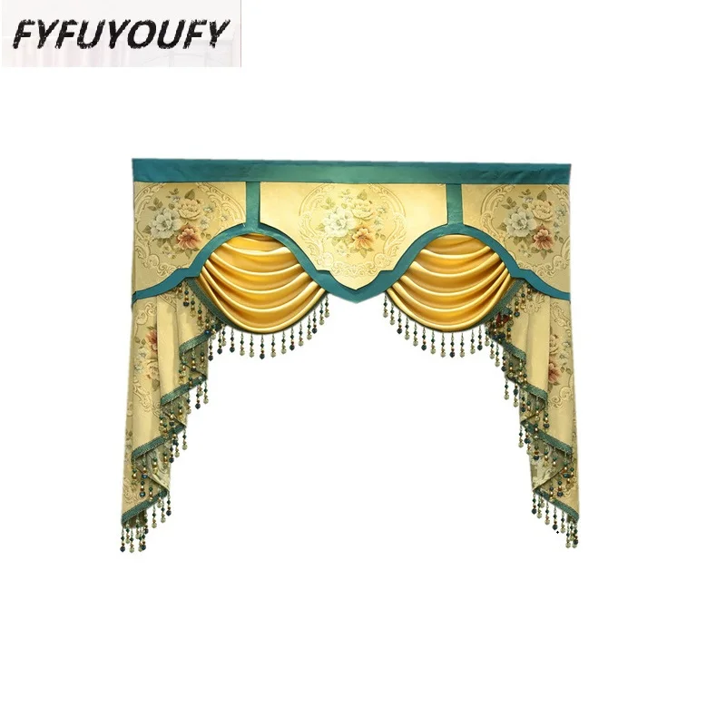 11 style Luxury custom valance for livingroom curtains at the top (VALANCE dedicated link/Not including Cloth curtain and tulle)