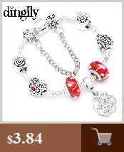 DINGLLY 16 см-21 см мультфильм Микки Минни портрет из бисера бренд браслет для женщин Детская Подвеска браслеты браслет ювелирные изделия подарок