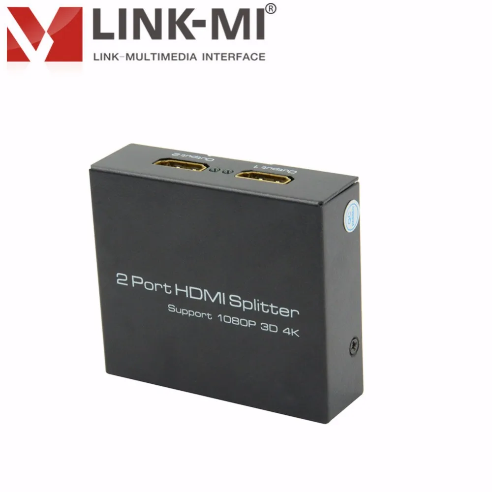 LINK MI 1x2 Разделитель с мультимедийным интерфейсом высокой четкости HD видео 1080p 3D 4K x