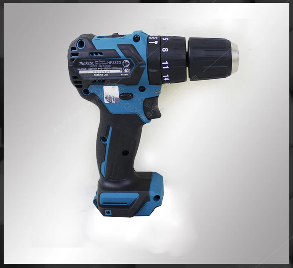 Япония Makita HP332/331D зарядка Ударная дрель бесщеточная литиевая дрель электрическая отвертка 6750-22, 500ipm 450-1500 об/мин 30/14