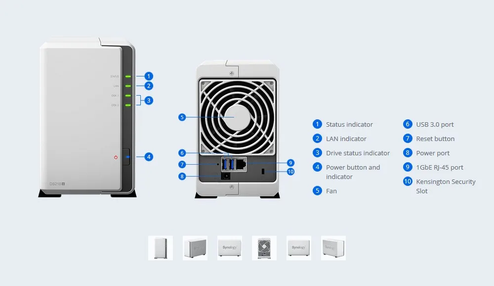 Synology NAS 2 Bay DiskStation бездисковый двухъядерный процессор аппаратное шифрование NAS для домашнего и персонального сетевого хранения облака