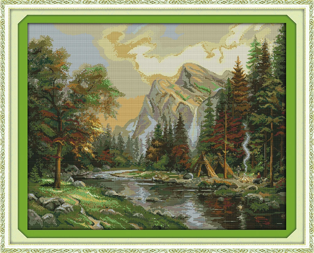 

The scenery of the suburban cross stitch kit 18ct 14ct 11ct count printed canvas stitching embroidery DIY handmade needlework