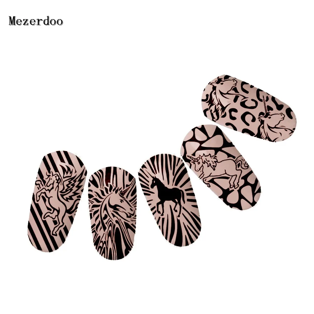 1 шт. прямоугольная штамповочная пластина Единорог Лошадь Леопард оригами шаблон