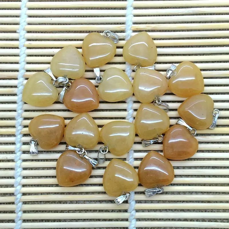 Красочные модные подвески в виде каменного сердца 16 мм бусины для