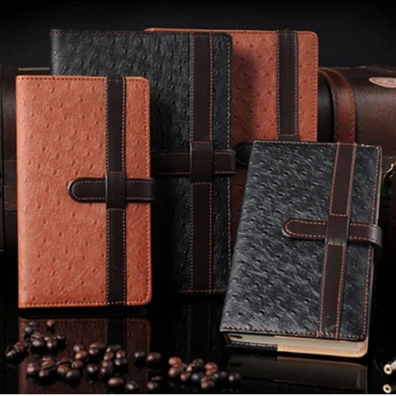 Кожаный блокнот бумага деловой ежедневник 128 листов офисные школьные