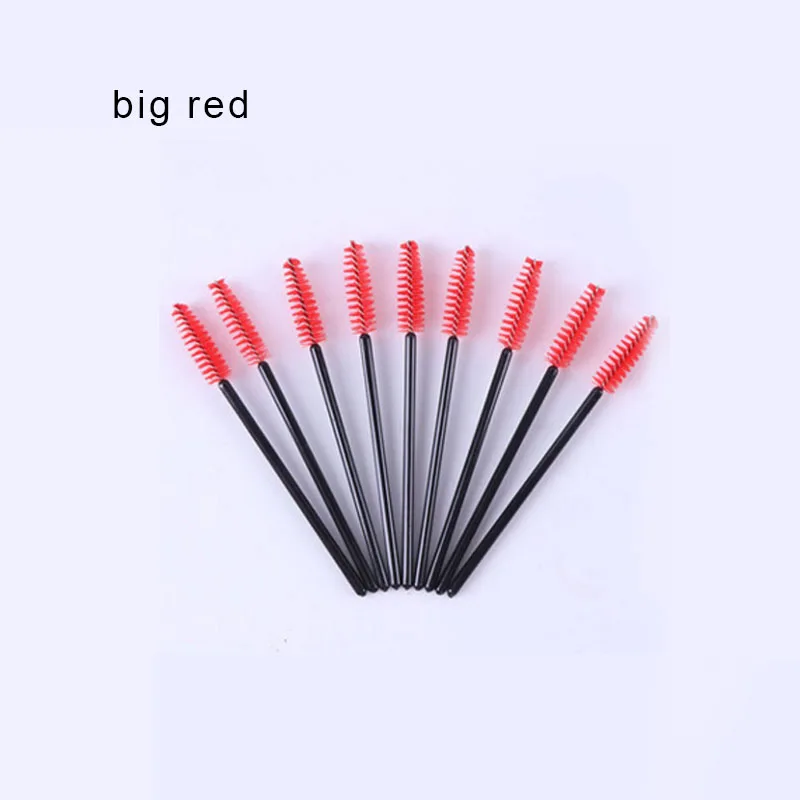50pcs/lot portable golden Hole disposable eyelash brush grafting eyelash tool combing eyebrow brush makeup brush cosmetic tool - Цвет: 50pcs 3