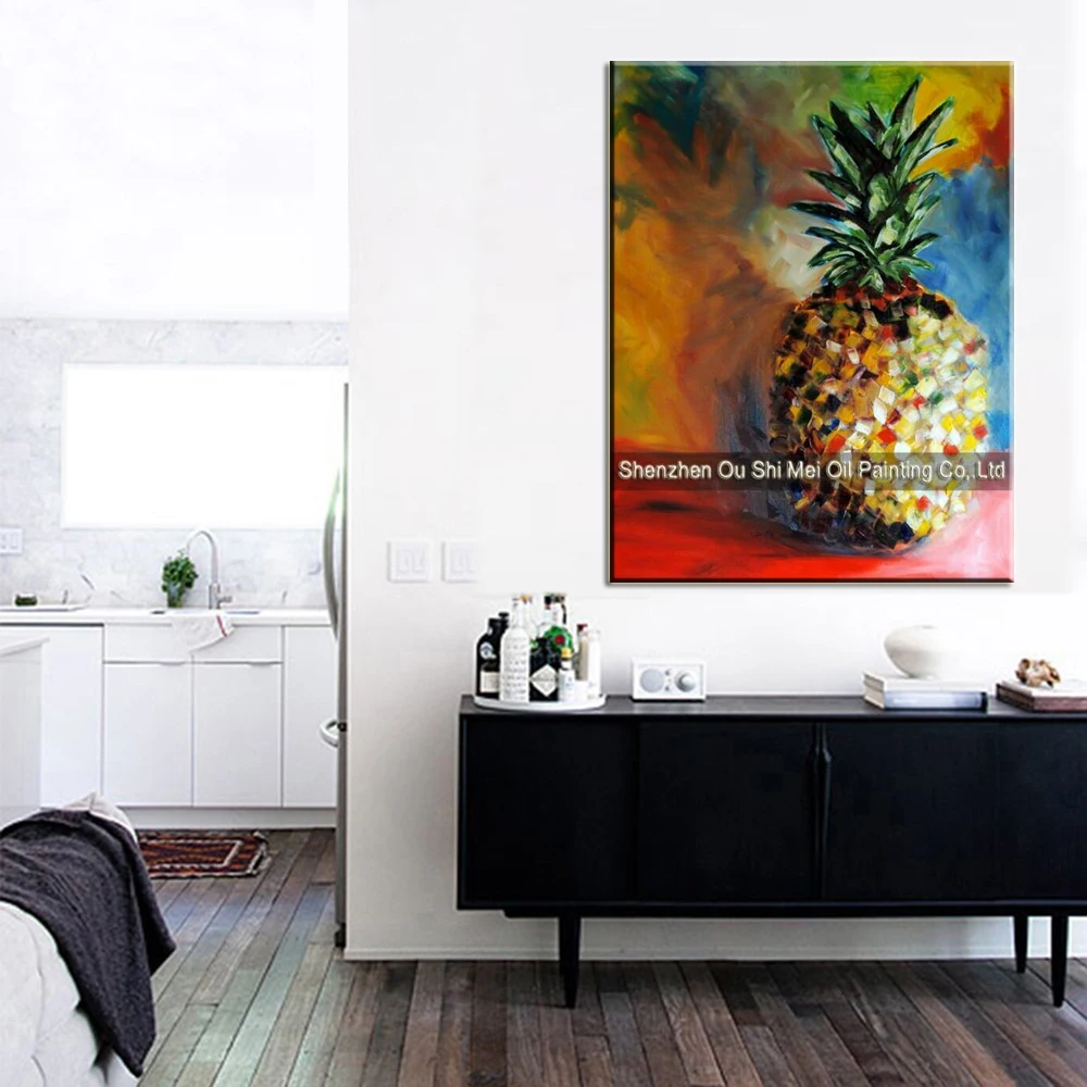 Профессиональный художник ручная роспись абстрактный нож цветной ананас для