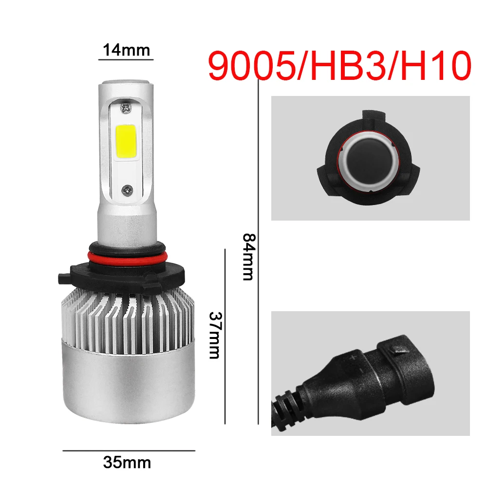 LSlight светодиодный фар H7 H4 H1 H11 H3 9007 9004 H13 9005 9006 880 H27 HB2 HB3 HB4 светодиодный автомобильные лампы 24V 60W 6000K 9600lm авто лампы
