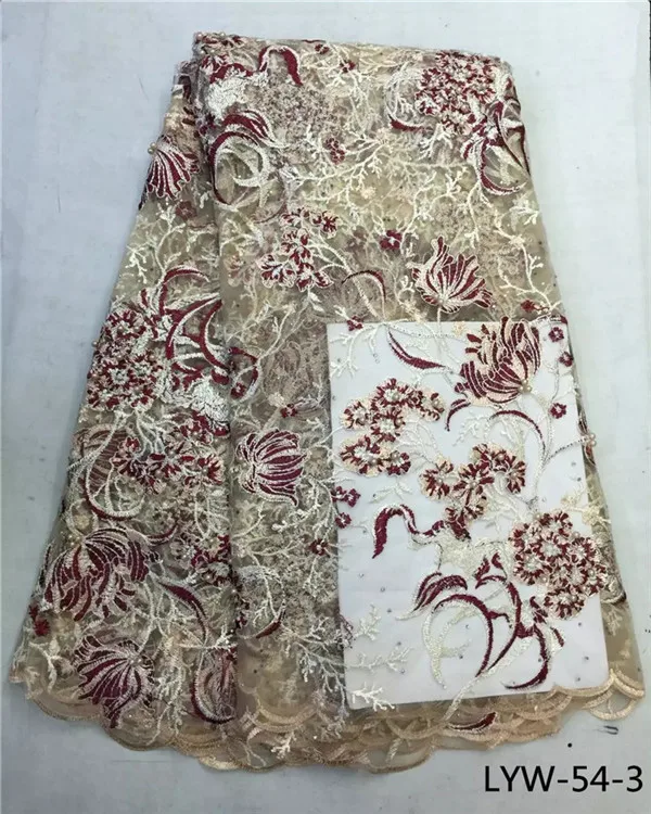 Великолепный дизайн Африканский Бусы Тюль сетки кружевной ткани стразы