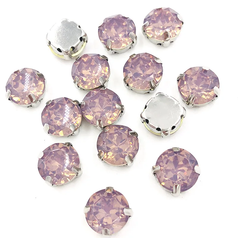 Light purple 10 мм круглой формы смола ленты коготь Установка пришить flatback Стразы для одежда аксессуары 30 шт./пакет - Цвет: Light purple