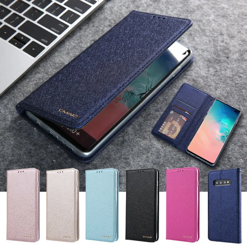 Роскошный Шелковый кожаный чехол кошелек для Samsung Galaxy S10 5G S9 S8 Plus Note 10 телефона с