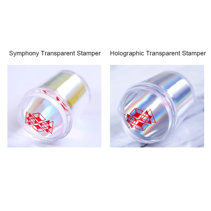 BORN PRETTY прозрачная головка желе ногтей Stamper голографическое лазерное красочное