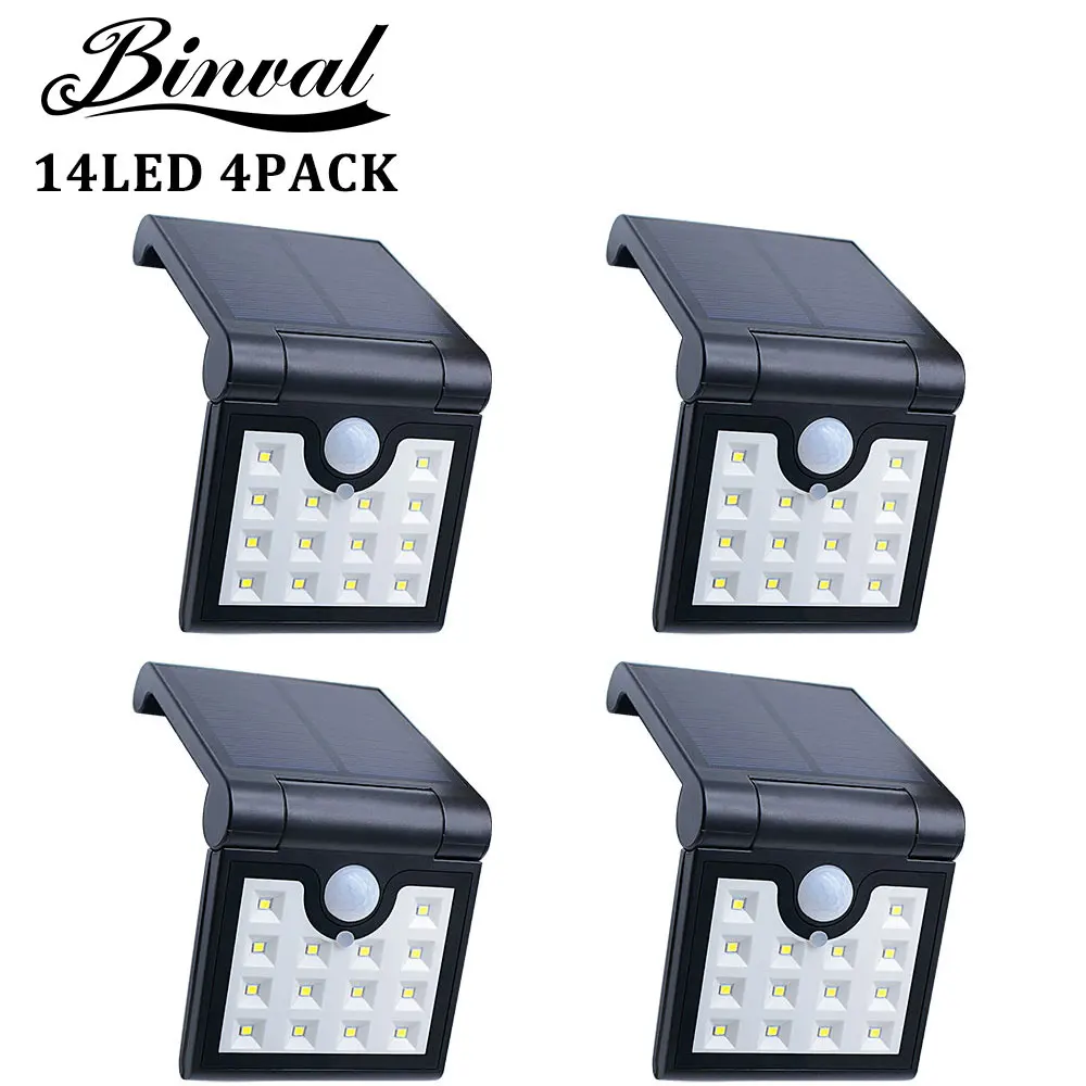 Солнечная лампа 14 светодиодов солнечный свет наружный датчик движения садовая