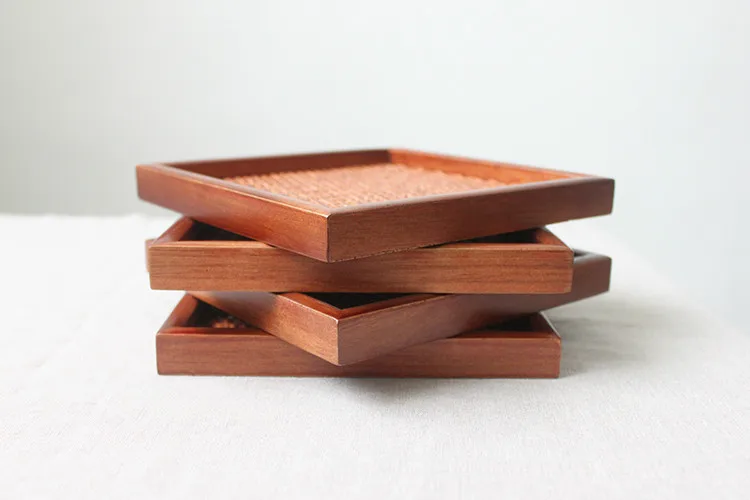 1 шт. коричневый японский ручной работы из ротанга деревянные поддоны деревянный