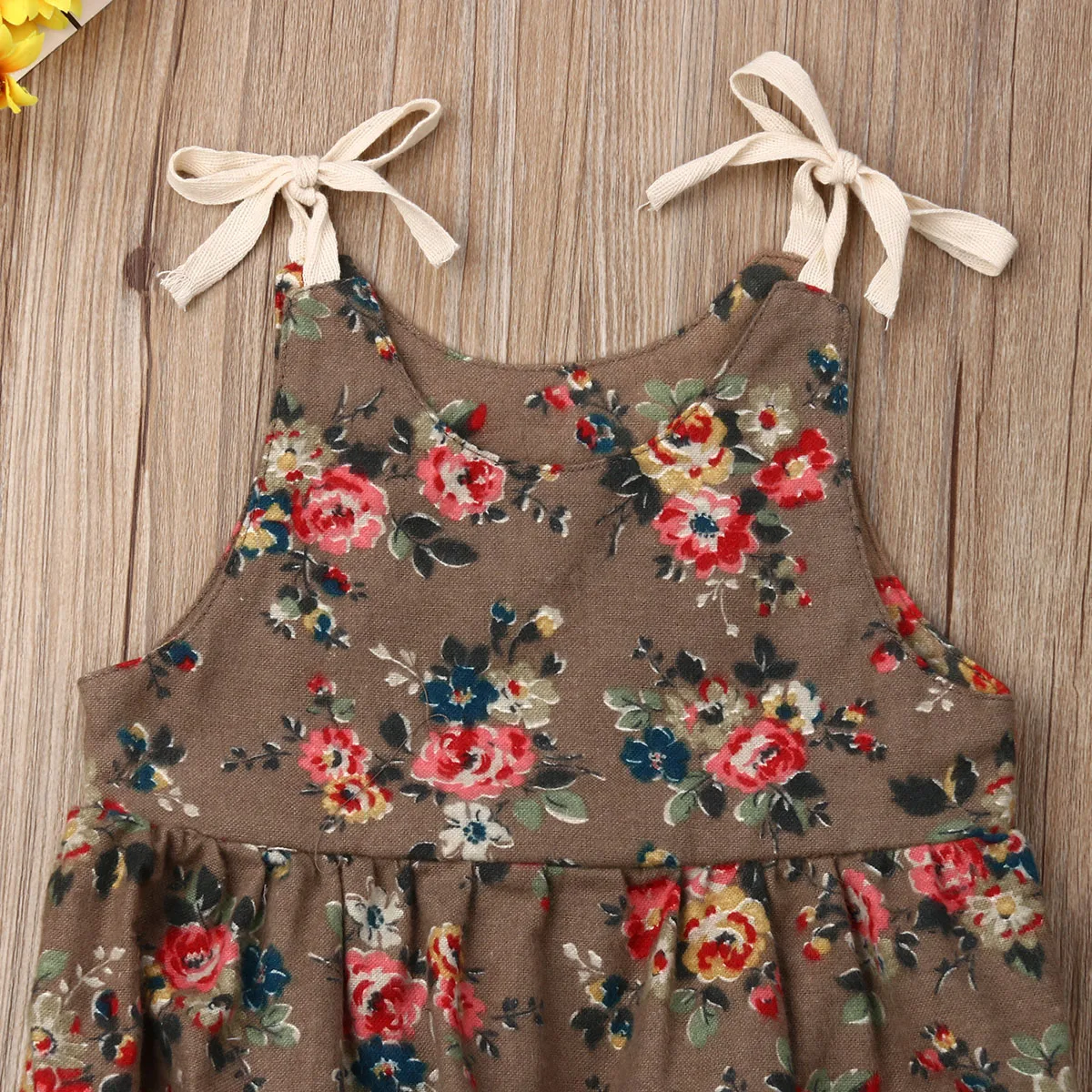 Боди в стиле бохо для новорожденных девочек комбинезон без рукавов с цветочным