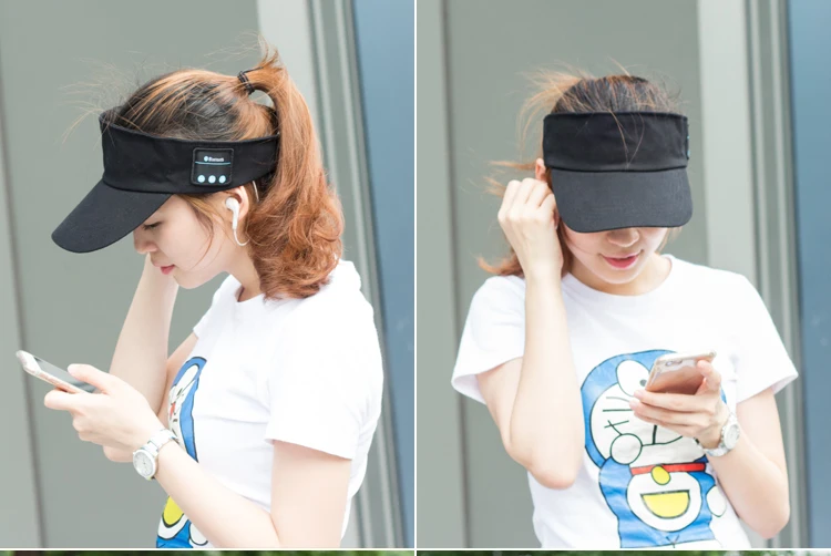 Новая Мода Лето Bluetooth Hat Наушники Беспроводные Для MP3 Плеера и Обсуждение Handfree |